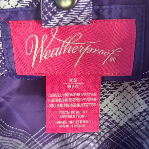 WEATHERPROOF | Purple Quilted Puffer Vest | Girl's - Picture 6 of 9